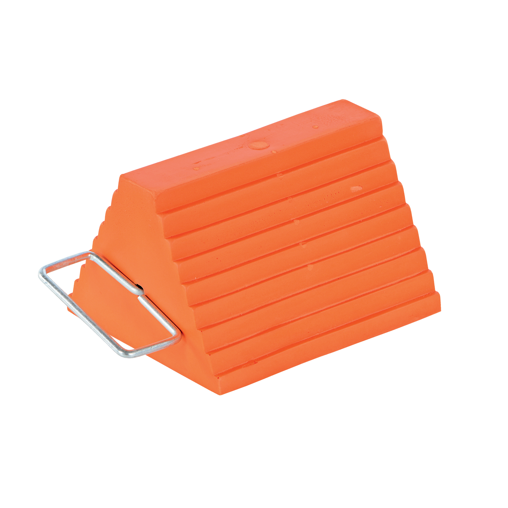 Vestil Wheel Chock w/ Handle, Urethane, 12.25in. x 8in., Model# URWC-8-HDL